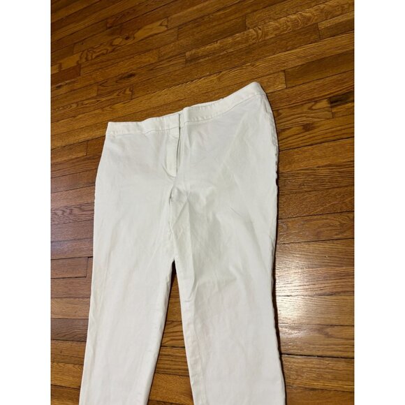 Talbots Chatham Ankle Pants Women's Size 22 WP Plus Petite White Elastic Waist - Picture 2 of 6